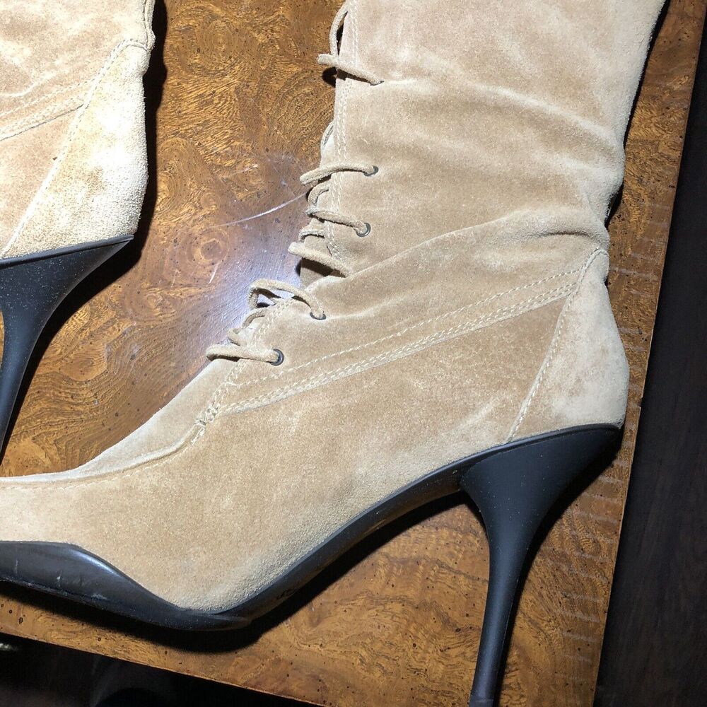 Michael Kors Suede 10M Boots, VINTAGE NEVER WORN Camel/Sport Sue Colby  with Box - Picture 6 of 9